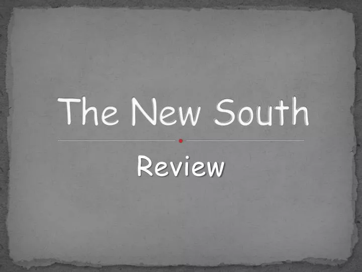 the new south n.
