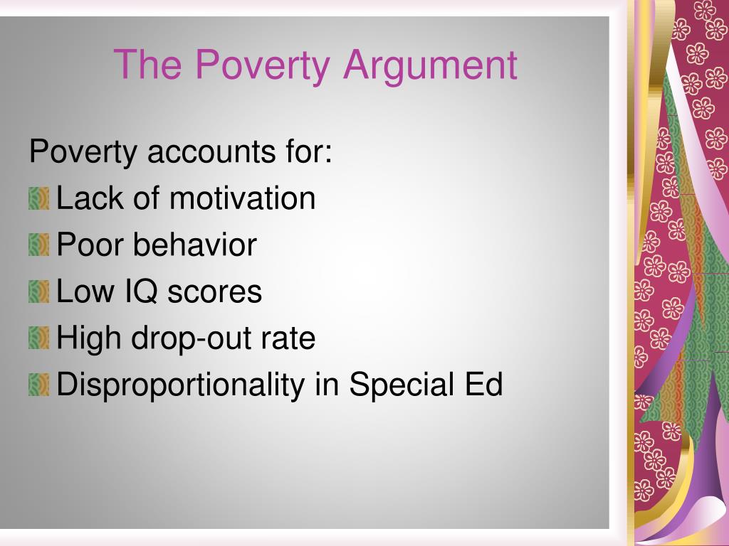 counter argument poverty