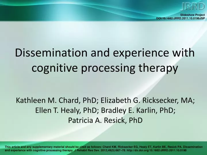 cognitive processing therapy