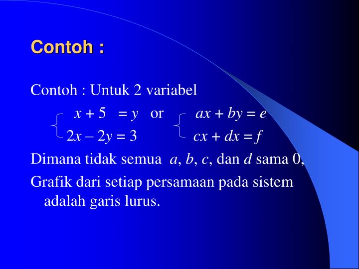PPT - Sistem Persamaan Linier PowerPoint Presentation - ID 