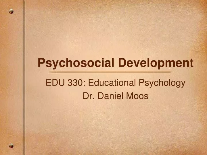 psychosocial development n.