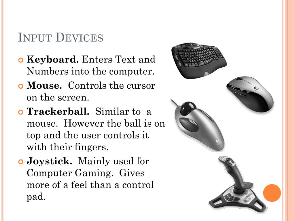 presentation on input and output devices