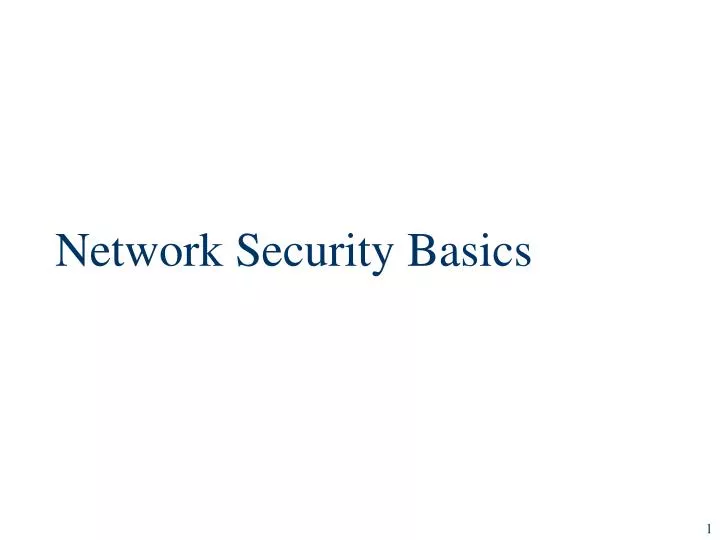 network security basics n.