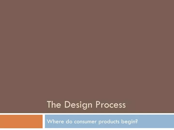the design process n.
