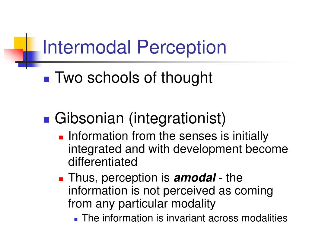 intermodal perception intermodal perception