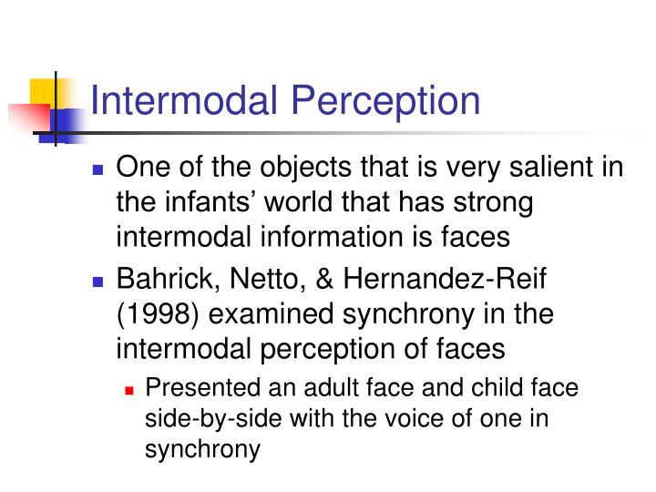ppt intermodal perception powerpoint presentation id intermodal perception