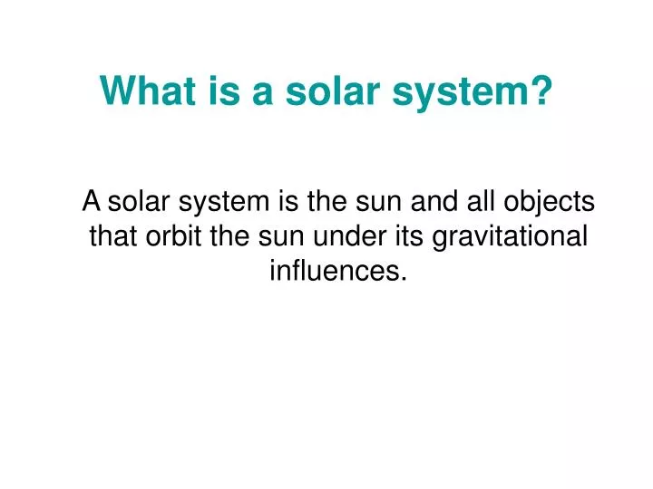 what is a solar system n.