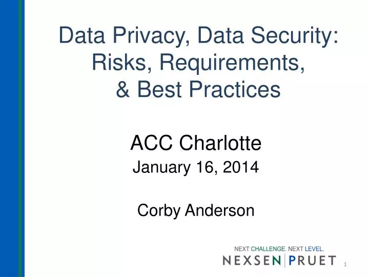 Ppt Data Privacy Data Security Risks Requirements Best