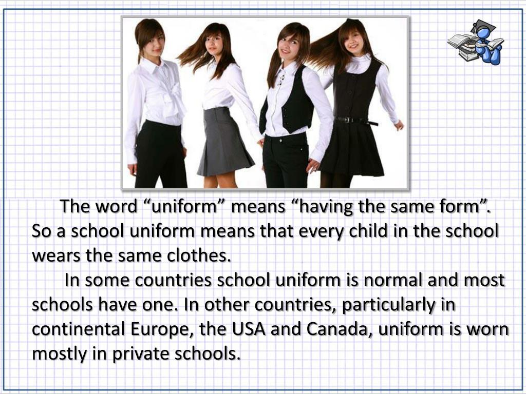 presentation about school uniforms