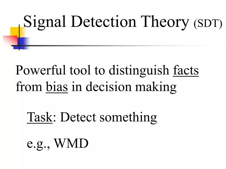a primer of signal detection theory
