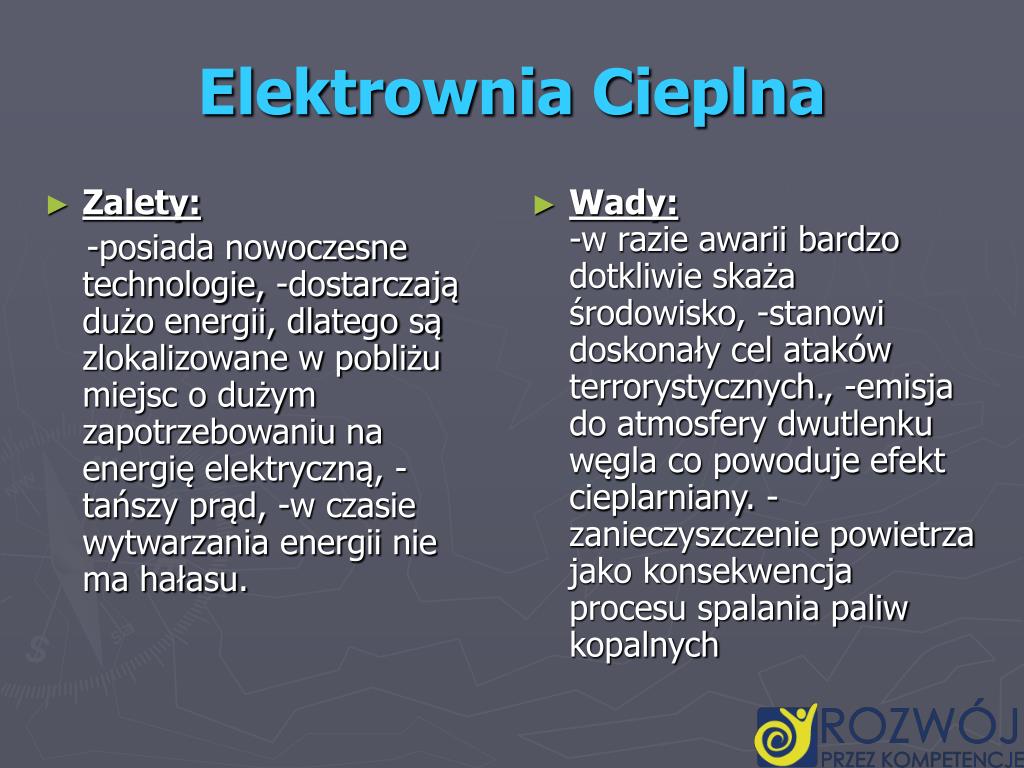 Zalety I Wady Elektrowni Cieplnych