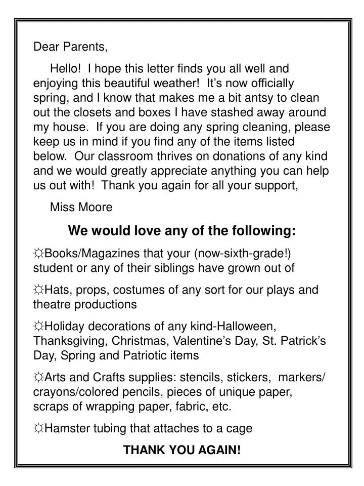 dear parent or parents