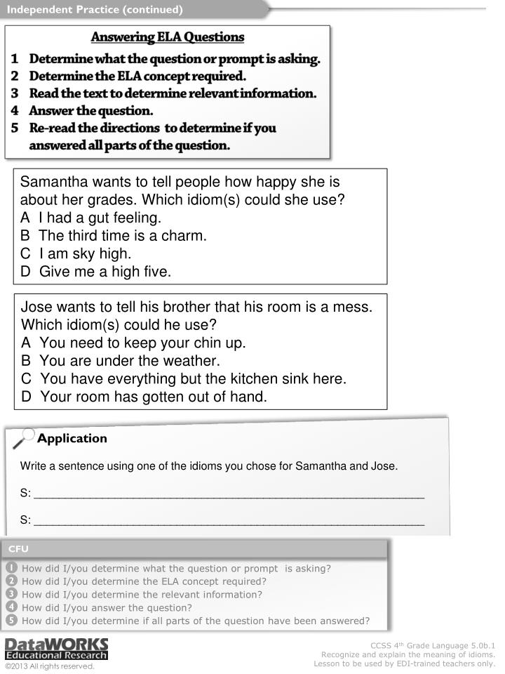 Ppt Which Sentence Refers To An Actual Arm And Leg My New Scooter Independent Practice Continued