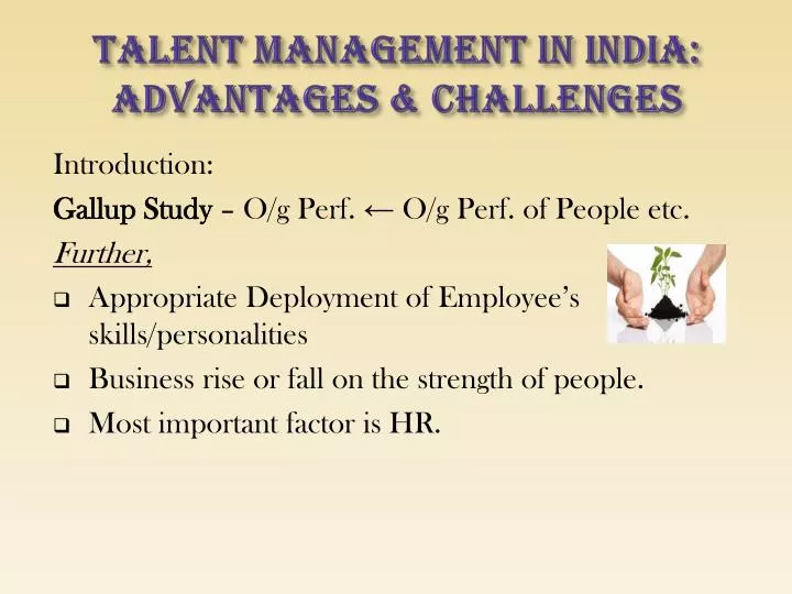 PPT TALENT MANAGEMENT IN INDIA ADVANTAGES & CHALLENGES PowerPoint
