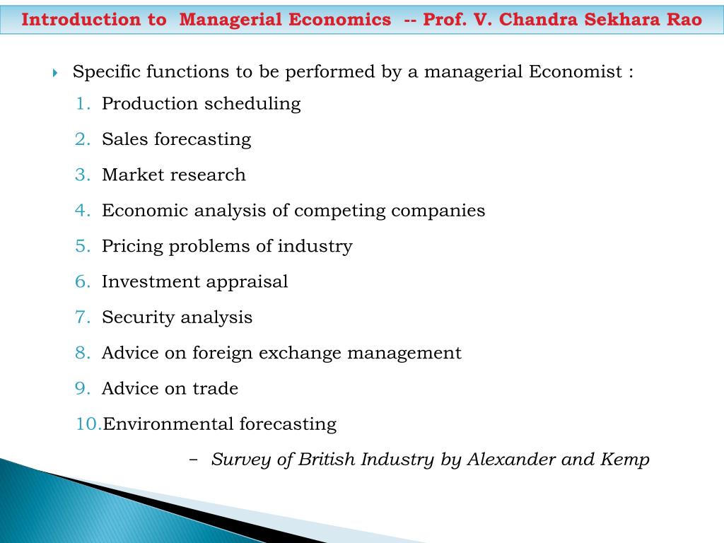 Introduction to Managerial Economics