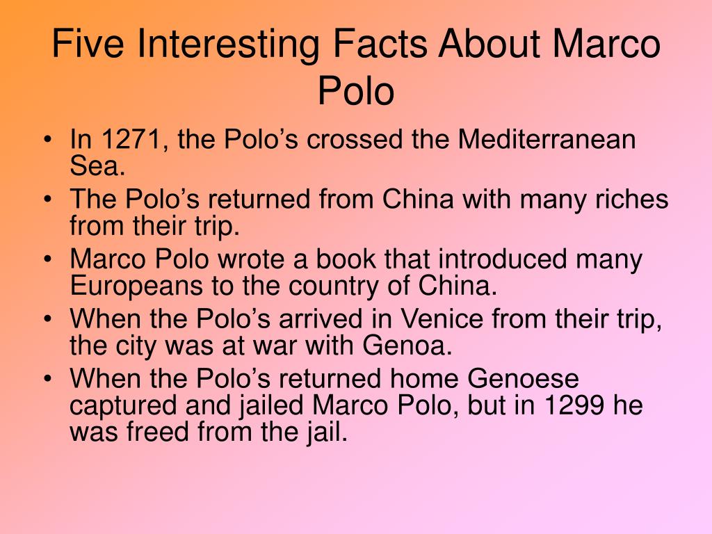 the history of marco polo