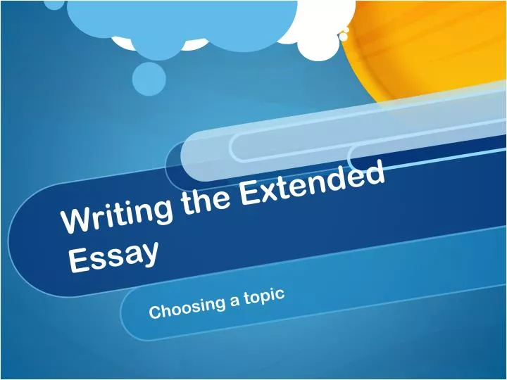 presentation of extended essay