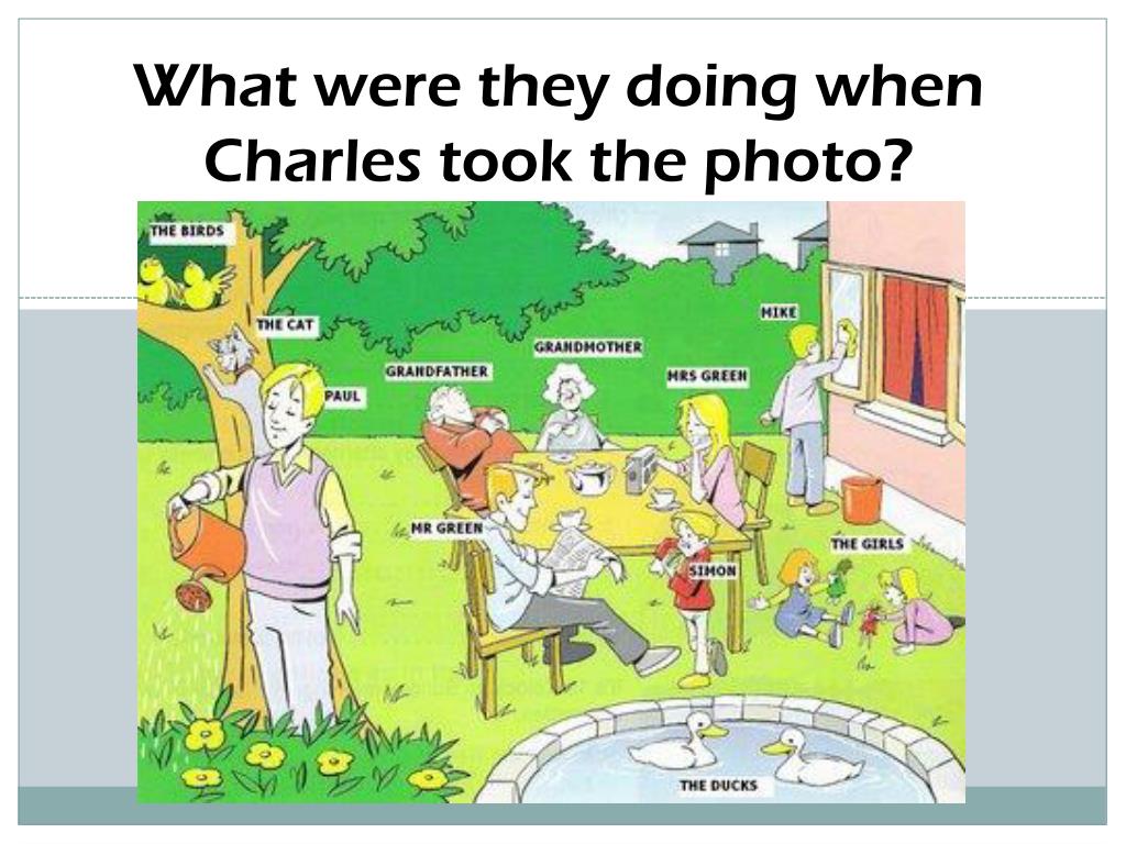 What were they doing when Charles took the photo? 