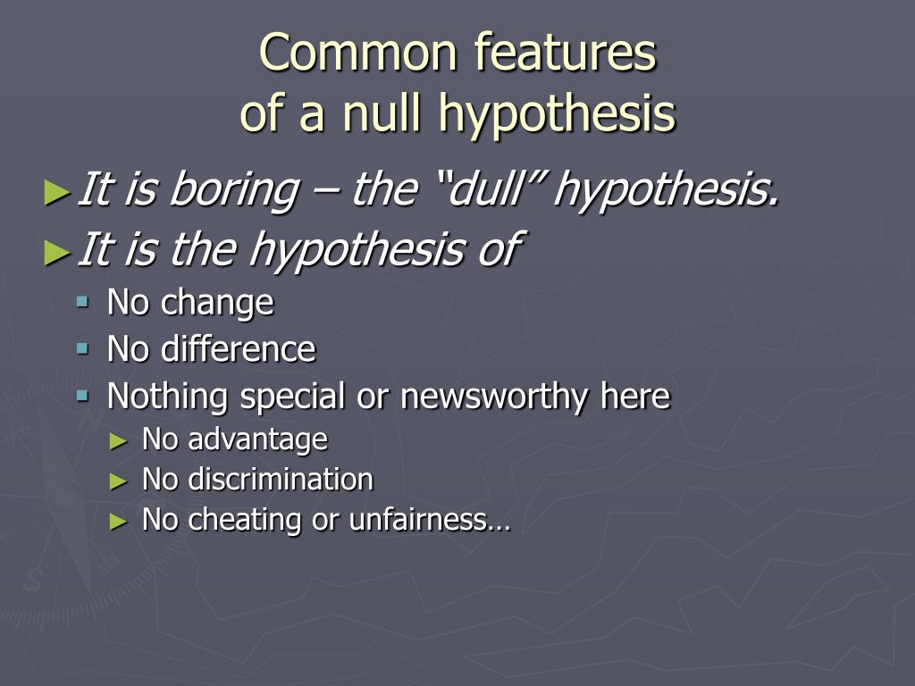 null hypothesis gcse psychology