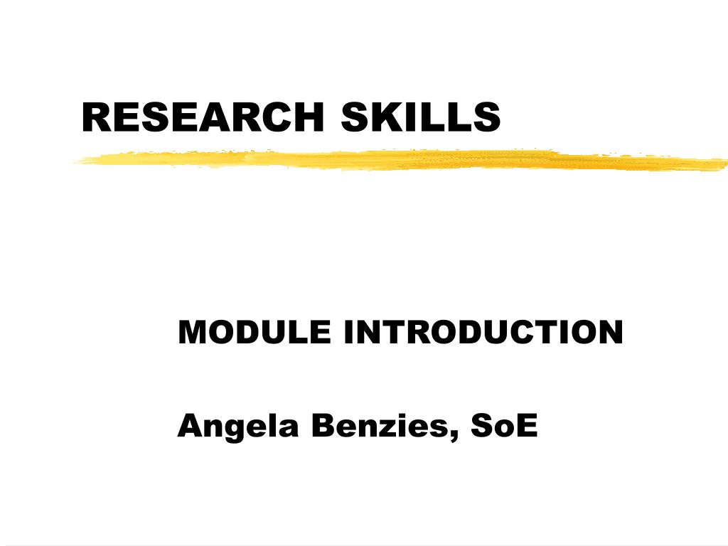 research skills module