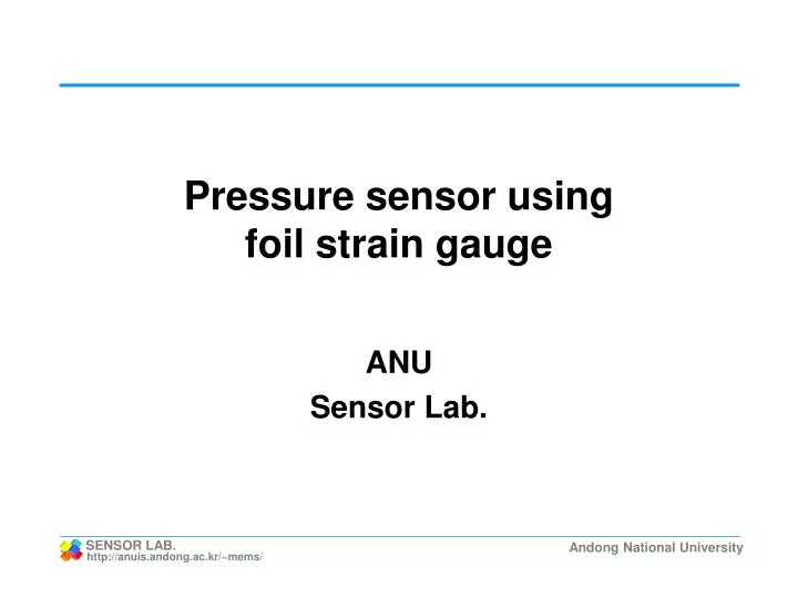 pressure sensor using foil strain gauge n.