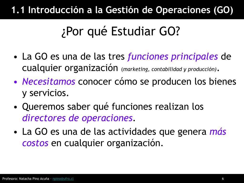 PPT - Gestión De Operaciones Unidad I: “Las Operaciones Como Arma ...