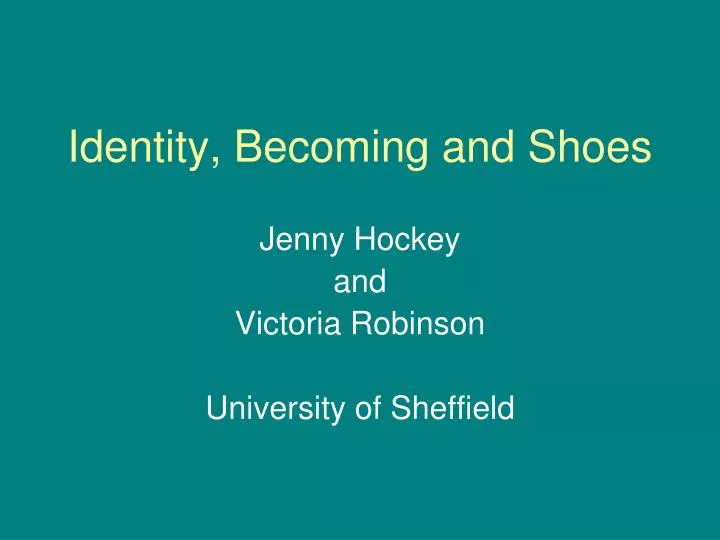 PPT Identity, and Shoes PowerPoint Presentation, free