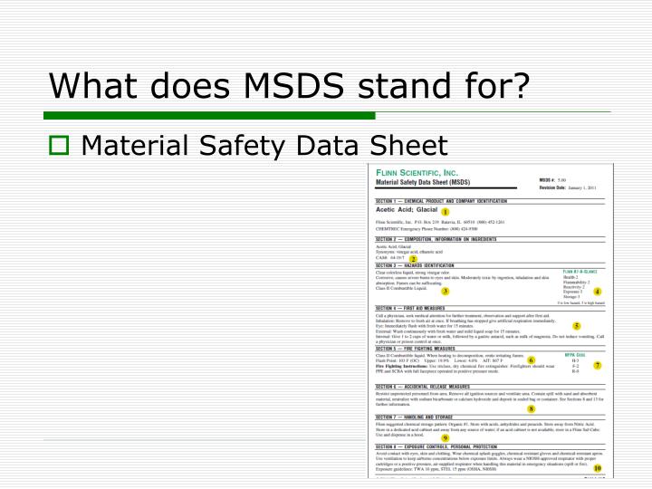Ppt how to read a msds powerpoint presentation id 5475586