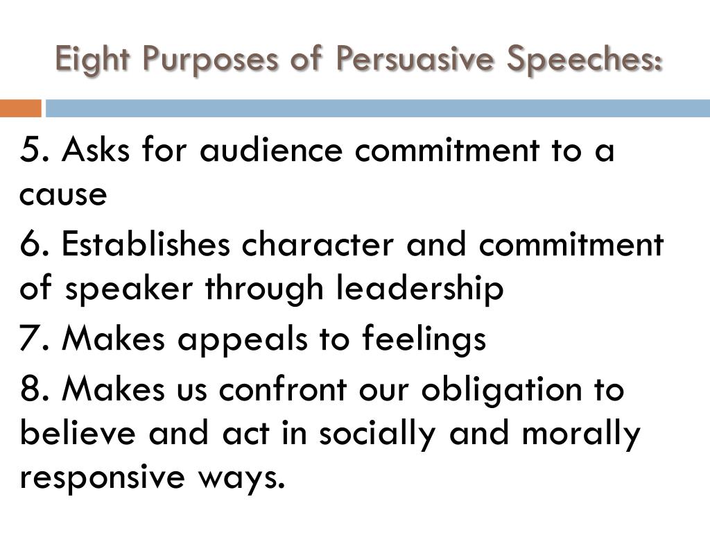 what is a persuasive speech's proposition