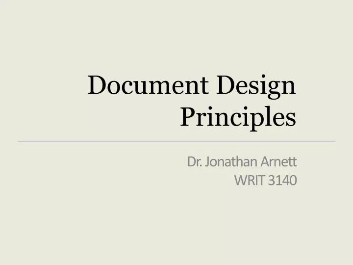 document design principles n.