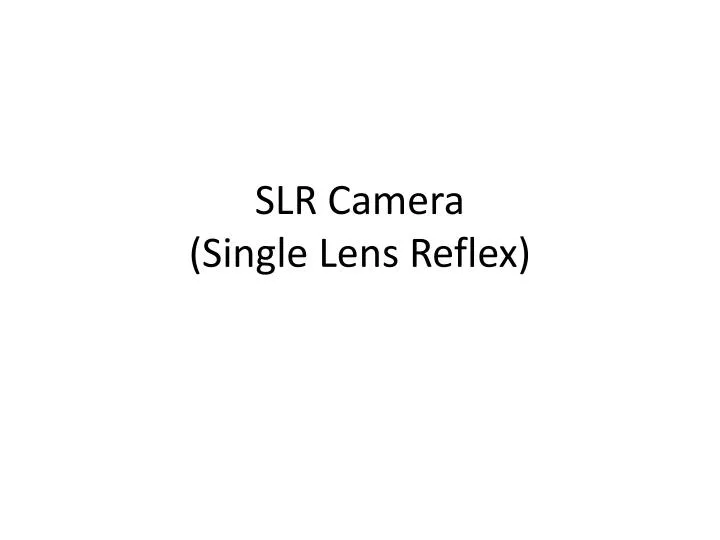 slr camera single lens reflex n.