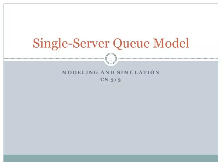 Single server queue simulation code