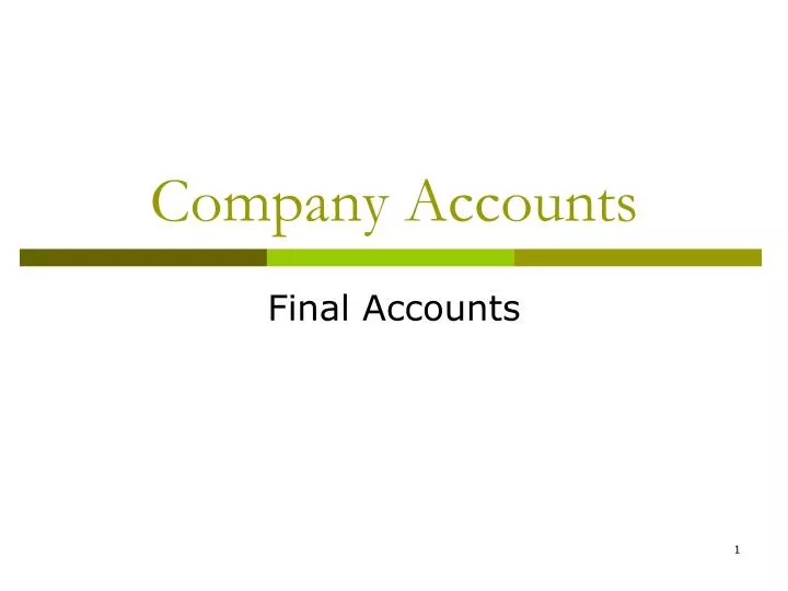 company accounts n.