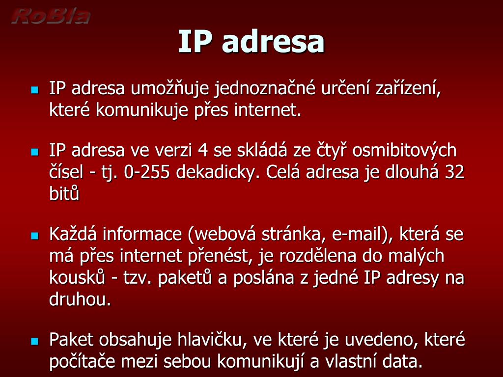 PPT - IP adresa PowerPoint Presentation, free download - ID:5477237