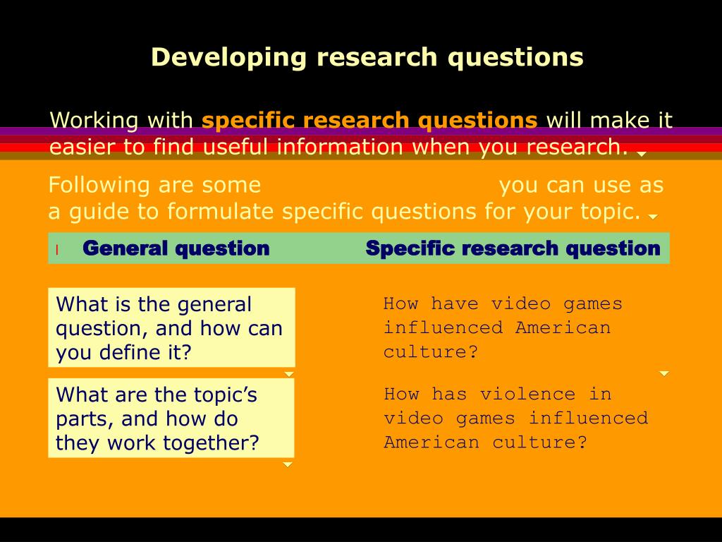 Specific question. Specific questions. Developing a research question:. General and specific questions. Research question на русском.