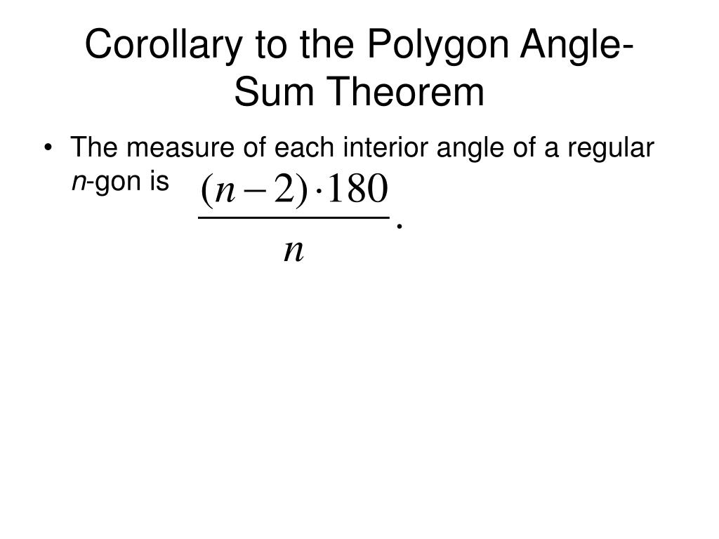 Ppt 6 1 The Polygon Angle Sum Theorems Powerpoint