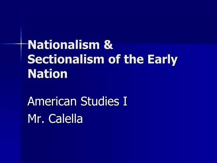 sectionalism early mid 1800s Sectionalism as the new american nation moved into it's seventh decade of existence it faced several crisis that threatened to tear down the very foundations on. sectionalism early mid 1800s Sectionalism as the new american nation moved into it's seventh decade of existence it faced several crisis that threatened to tear down the very foundations on.