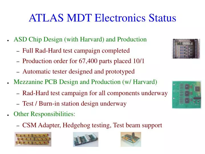 atlas mdt electronics status n.