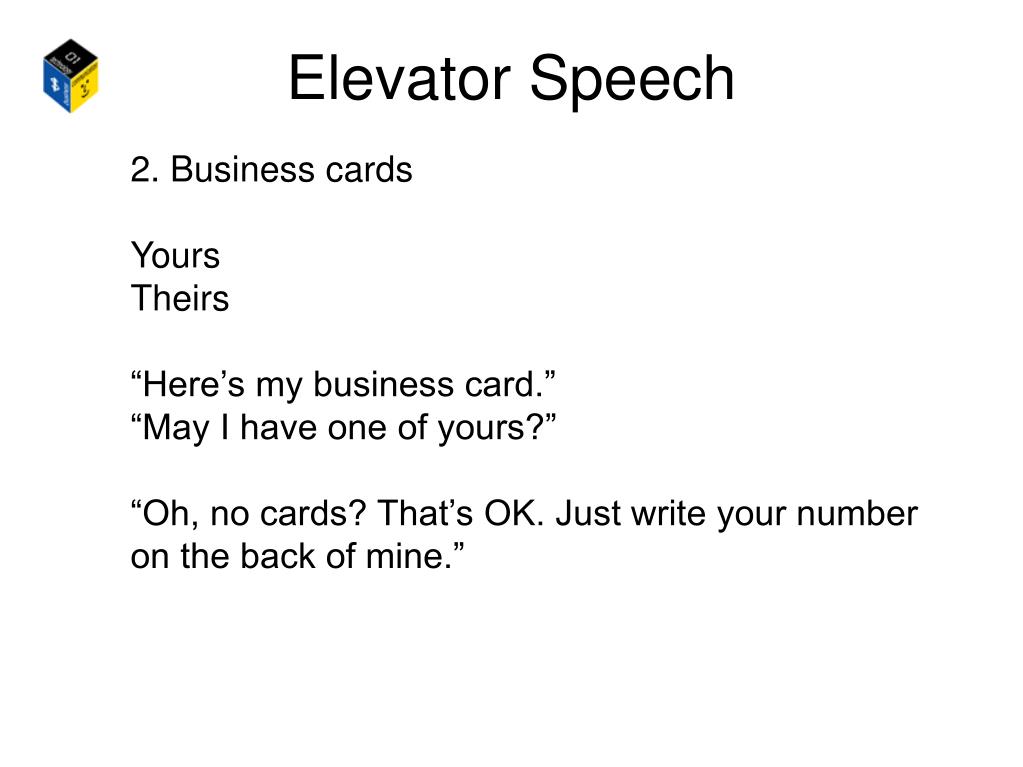 elevator speech by phil davison