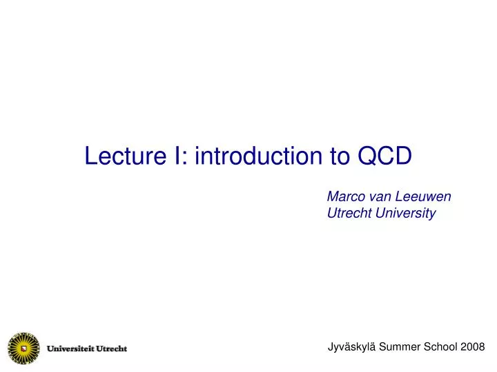 lecture i introduction to qcd n.