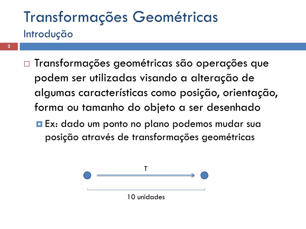 Transformações Geométricas.