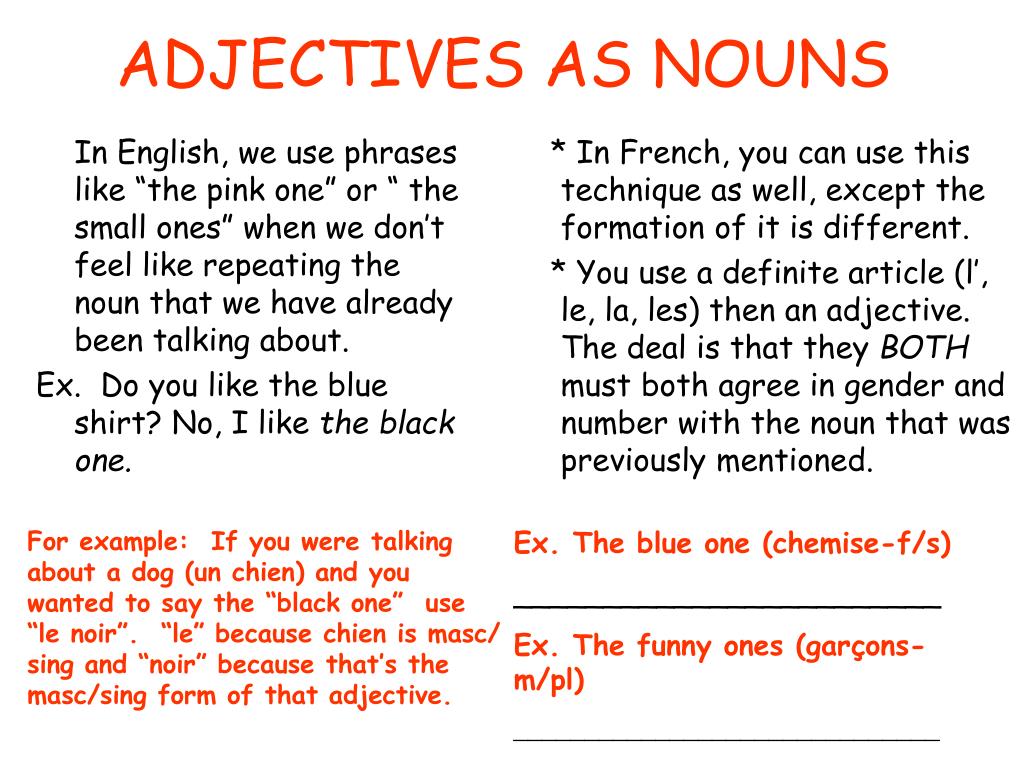 can a noun be used as an adjective