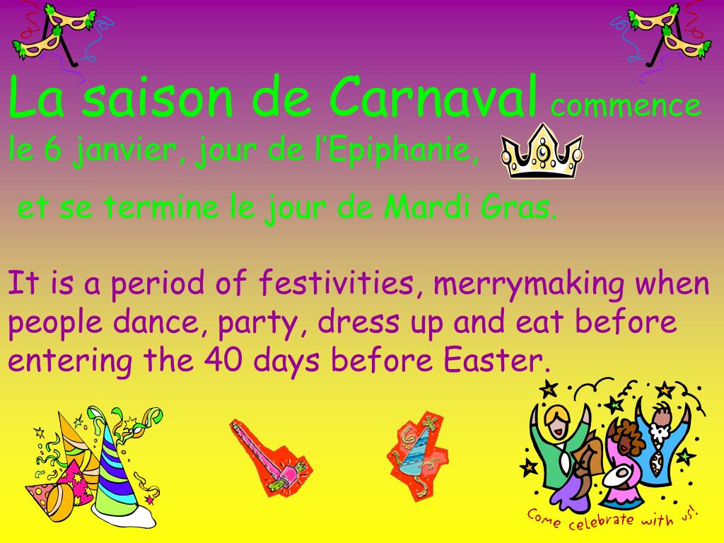 le carnaval et le mardi gras
