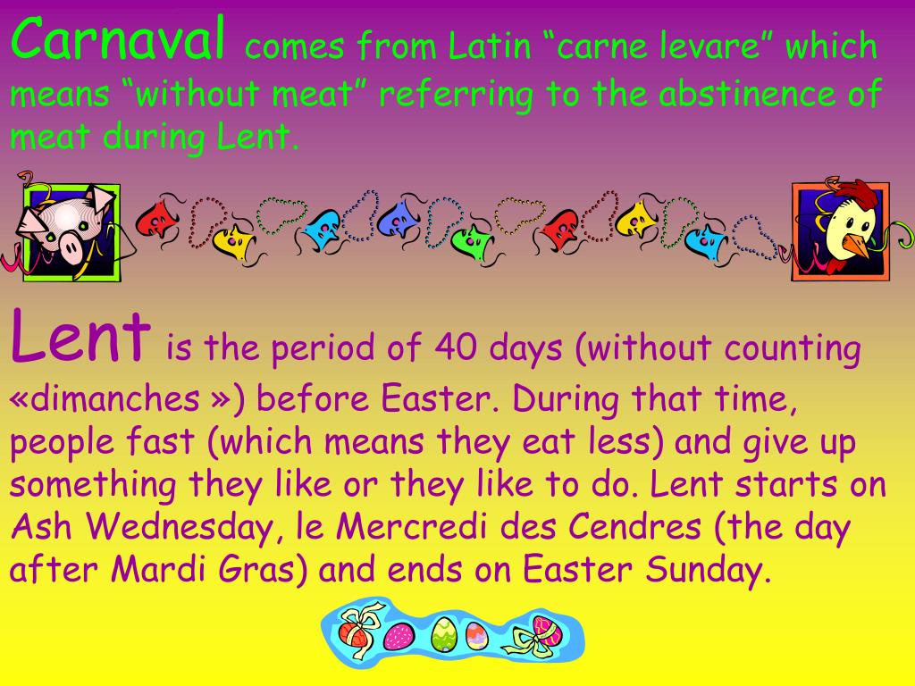 le carnaval et le mardi gras