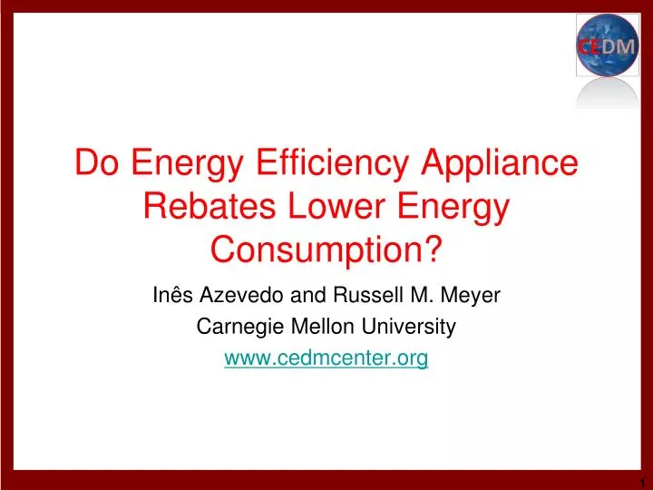 do energy efficiency appliance rebates lower energy consumption n.