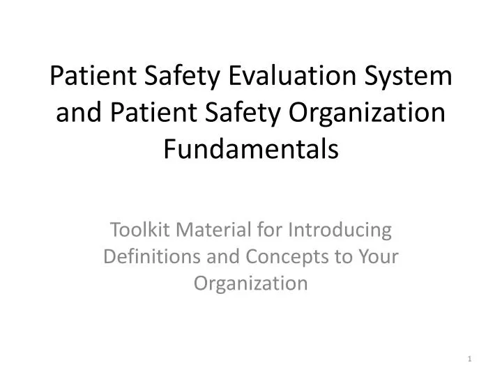 Evaluation Fundamentals >> Ppt Patient Safety Evaluation System And Patient Safety Evaluation Fundamentals >> Ppt Patient Safety Evaluation System And Patient Safety