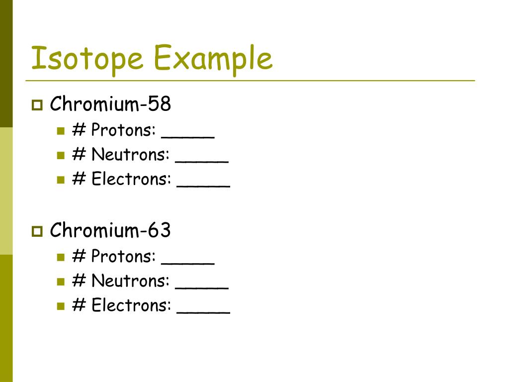 chromium 58 number of protons chromium 58 number of protons