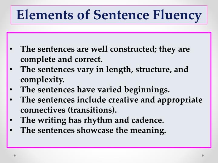handwriting fluency definition Presentation of 6 PowerPoint   Writing Good Traits PPT