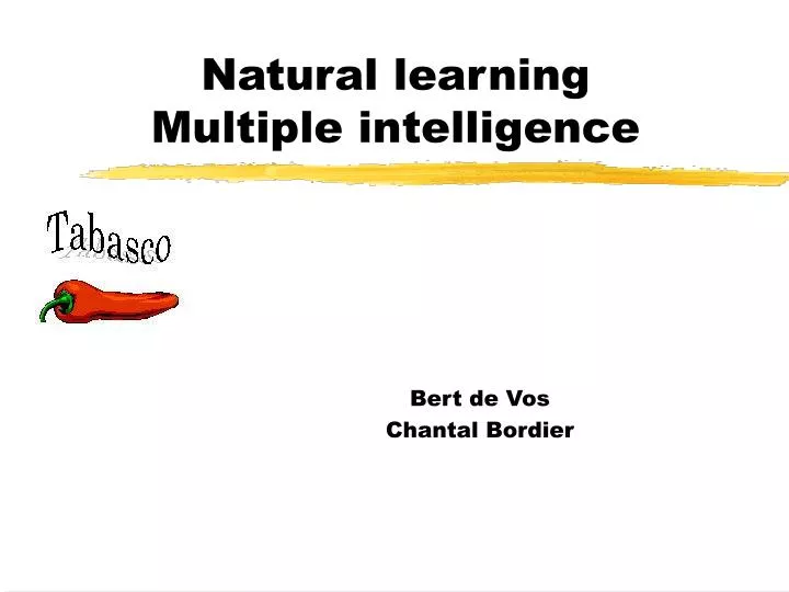 natural learning multiple intelligence n.