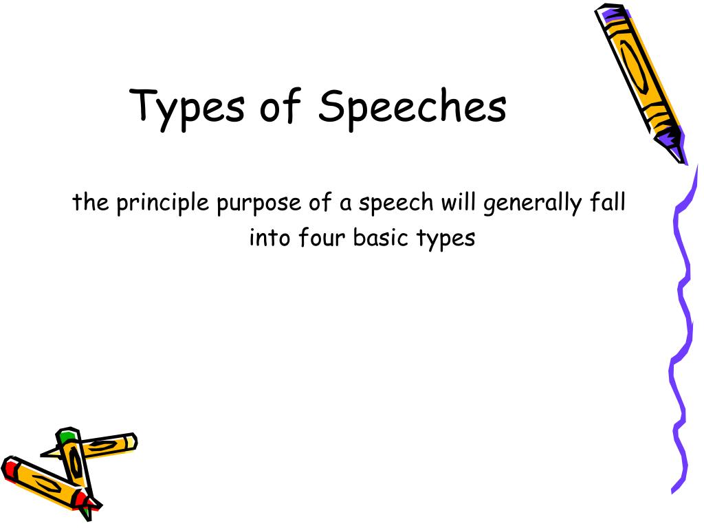 types of speeches and speech style ppt